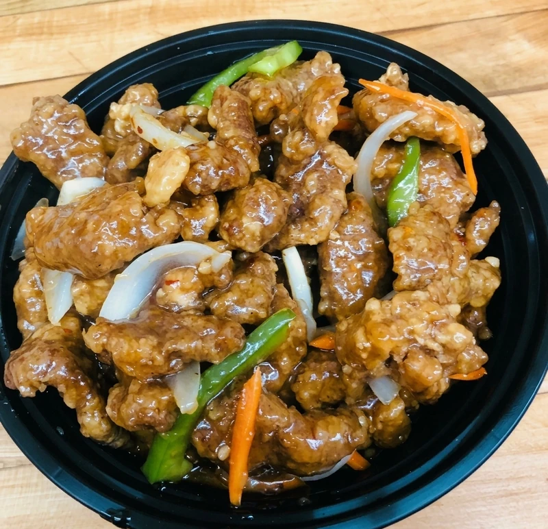 Freshly prepared dish served at New China Kitchen, Chinese restaurant in St. Vital, Winnipeg